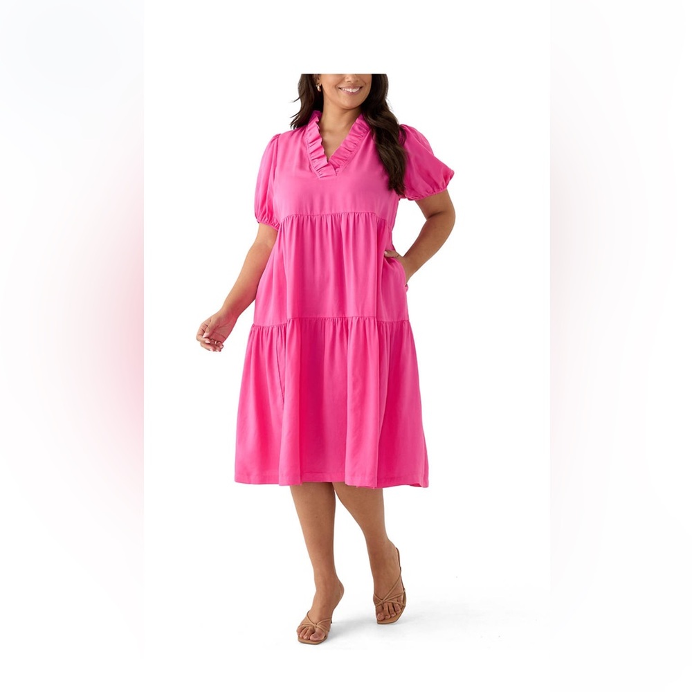 Crown & Ivy Pink Midi Dress